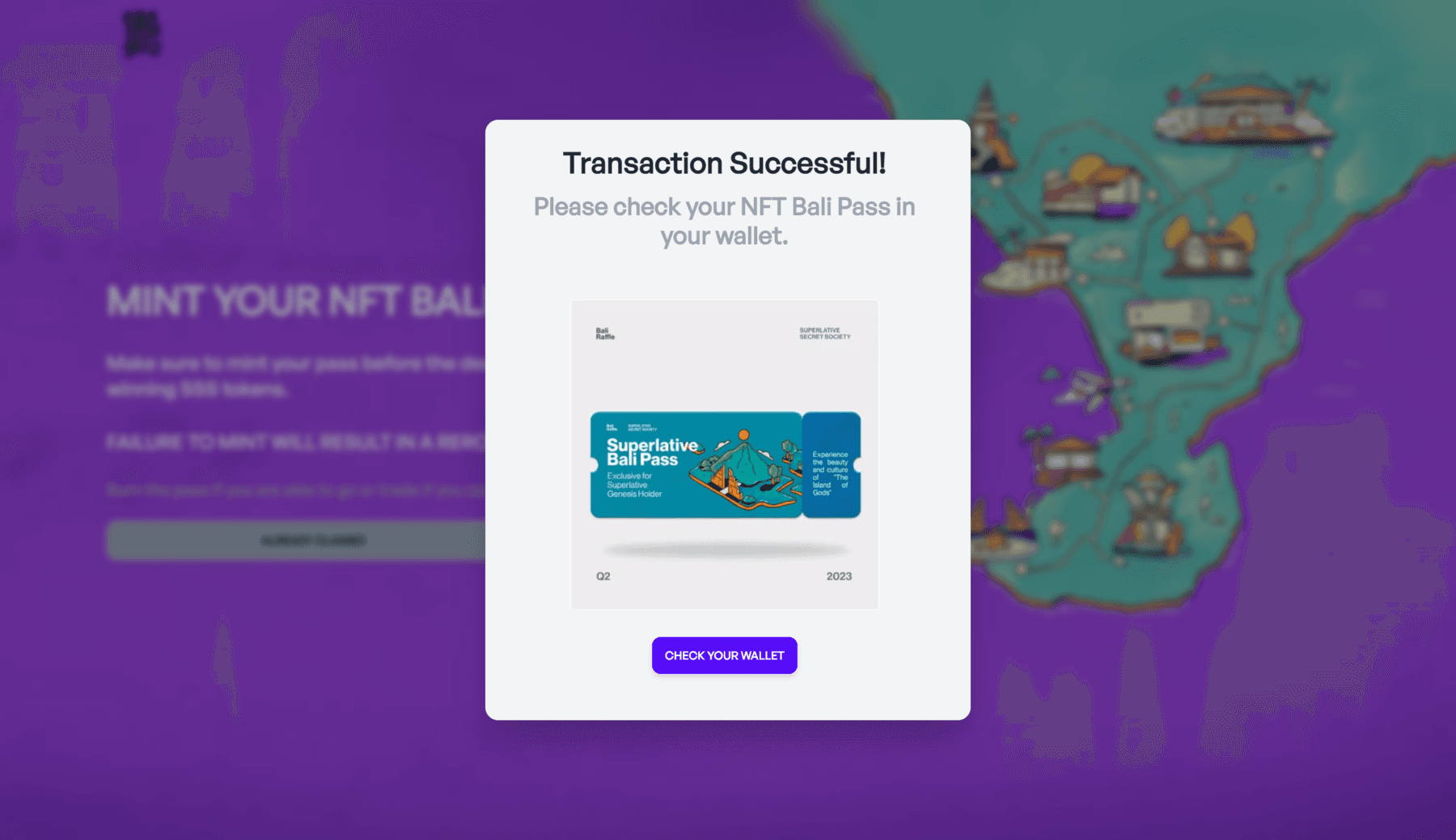 Bali Pass NFT Minting Interface
